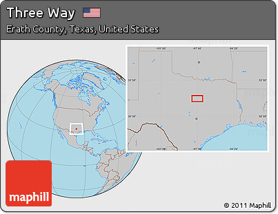 Gray Location Map of Three Way