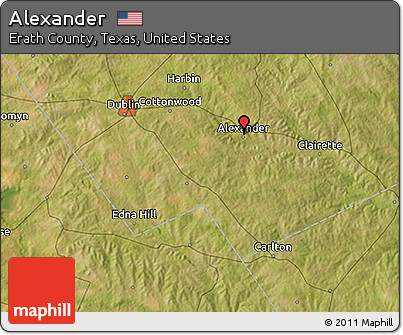 Satellite 3D Map of Alexander