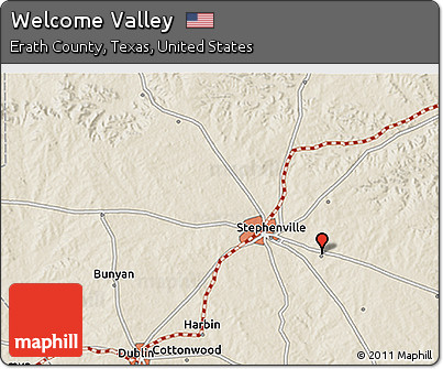 Shaded Relief 3D Map of Welcome Valley