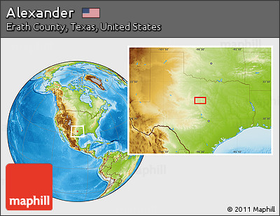 Physical Location Map of Alexander