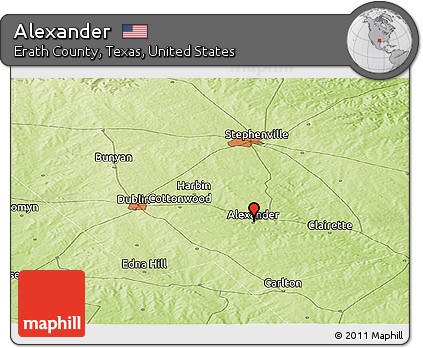 Physical Panoramic Map of Alexander
