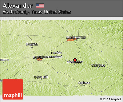 Physical Panoramic Map of Alexander