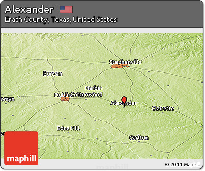 Physical Panoramic Map of Alexander