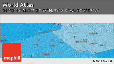 Political Panoramic Map of the Area around 32° 8' 5" N, 98° 31' 30" W