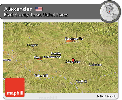 Satellite Panoramic Map of Alexander