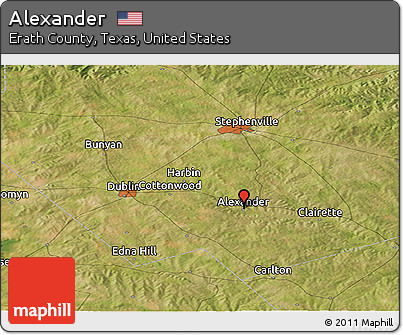 Satellite Panoramic Map of Alexander
