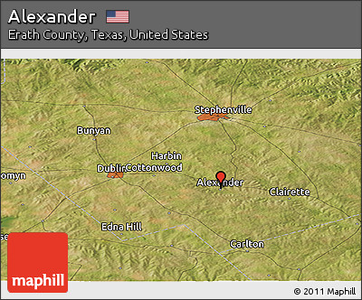 Satellite Panoramic Map of Alexander