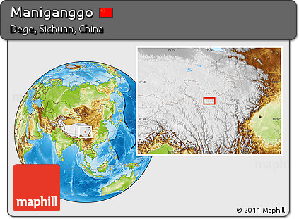 Physical Location Map of Maniganggo