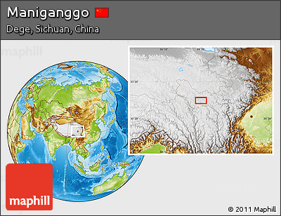 Physical Location Map of Maniganggo