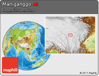 Physical Location Map of Maniganggo