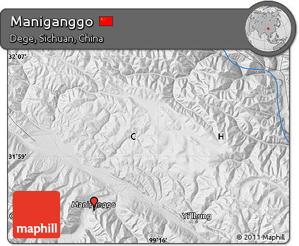 Physical Map of Maniganggo