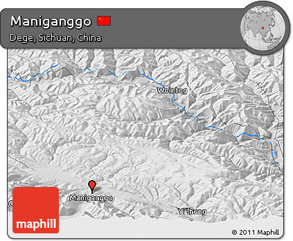 Physical Panoramic Map of Maniganggo