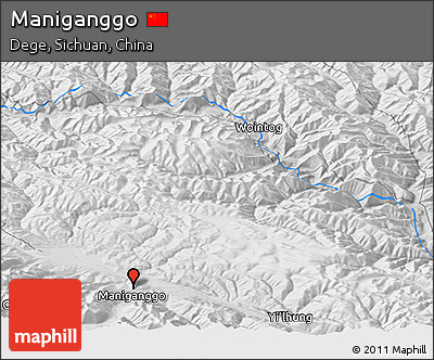 Physical Panoramic Map of Maniganggo