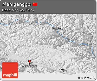 Physical Panoramic Map of Maniganggo