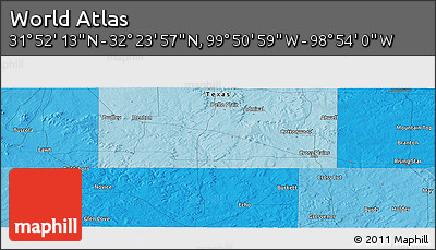 Political Panoramic Map of the Area around 32° 8' 5" N, 99° 22' 30" W