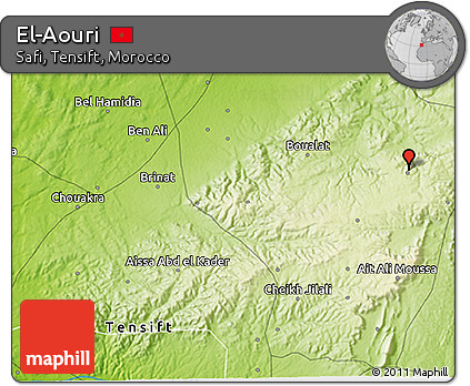 Physical 3D Map of El-Aouri