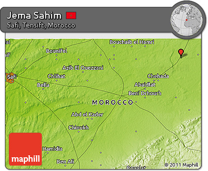 Physical 3D Map of Jema Sahim