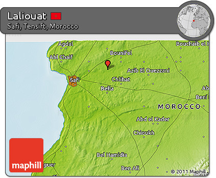 Physical 3D Map of Laliouat
