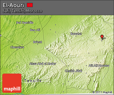 Physical 3D Map of El-Aouri