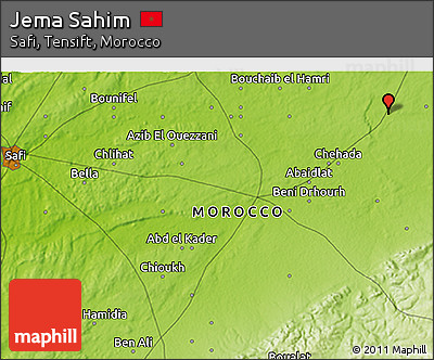 Physical 3D Map of Jema Sahim
