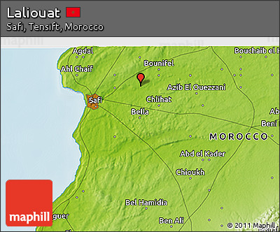 Physical 3D Map of Laliouat