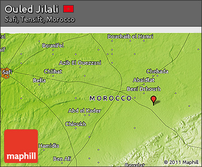 Physical 3D Map of Ouled Jilali