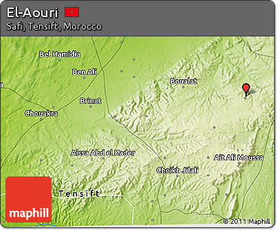 Physical 3D Map of El-Aouri