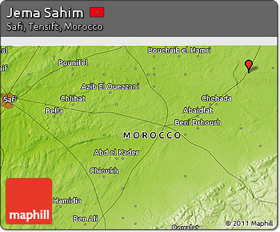 Physical 3D Map of Jema Sahim