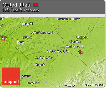 Physical 3D Map of Ouled Jilali