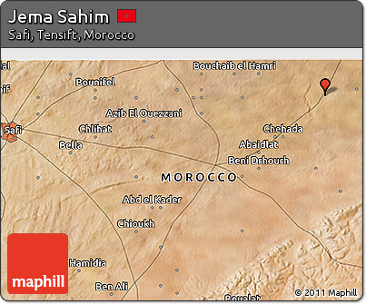 Satellite 3D Map of Jema Sahim