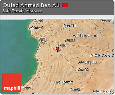 Satellite 3D Map of Oulad Ahmed Ben Ali