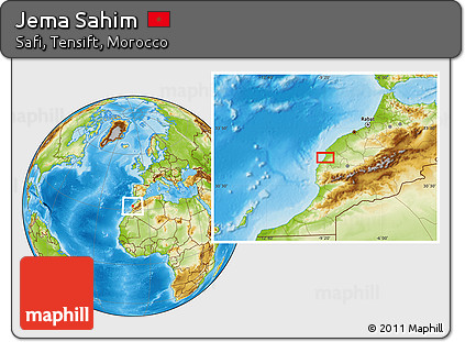 Physical Location Map of Jema Sahim