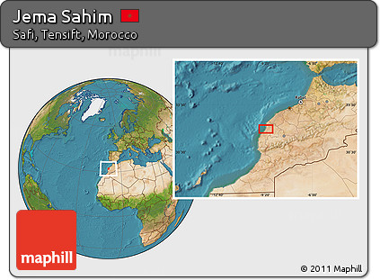 Satellite Location Map of Jema Sahim