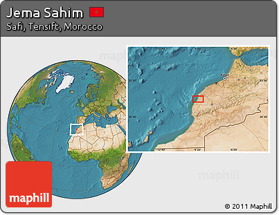 Satellite Location Map of Jema Sahim