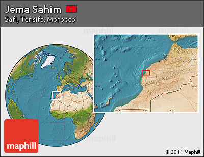 Satellite Location Map of Jema Sahim