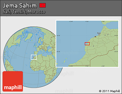 Savanna Style Location Map of Jema Sahim