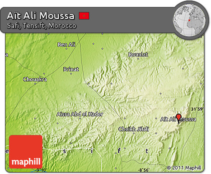 Physical Map of Aït Ali Moussa