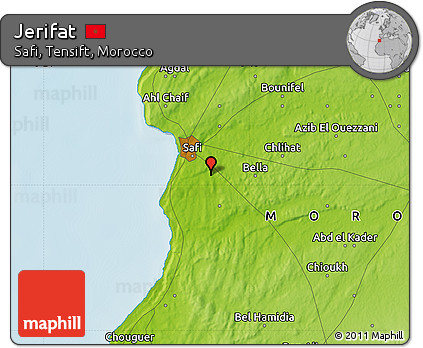Physical Map of Jerifat