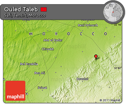 Physical Map of Ouled Taleb