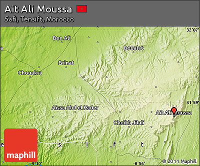 Physical Map of Aït Ali Moussa