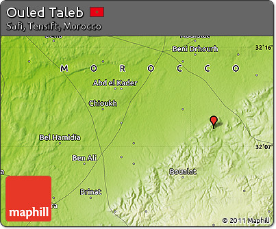 Physical Map of Ouled Taleb