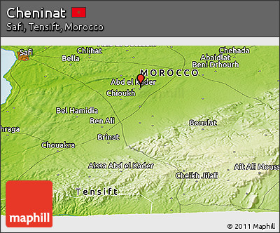 Physical Panoramic Map of Cheninat