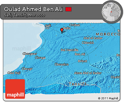 Political Panoramic Map of Oulad Ahmed Ben Ali