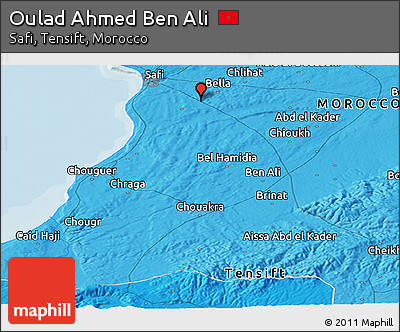 Political Panoramic Map of Oulad Ahmed Ben Ali