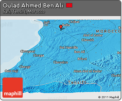 Political Panoramic Map of Oulad Ahmed Ben Ali