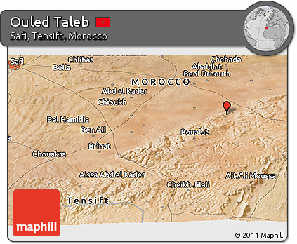 Satellite Panoramic Map of Ouled Taleb