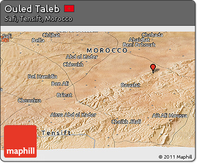 Satellite Panoramic Map of Ouled Taleb