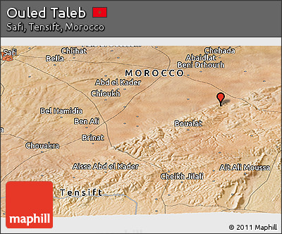 Satellite Panoramic Map of Ouled Taleb