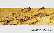 Physical Panoramic Map of Djeniene Bou Rezg