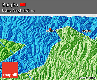 Political 3D Map of Baiqên
